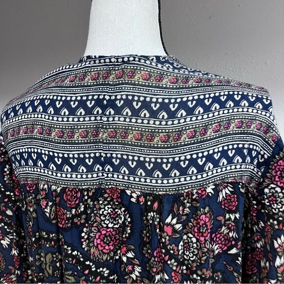 Hollister Boho Floral Paisley Kimono / shawl / light cardigan With Fringe - Picture 8 of 12